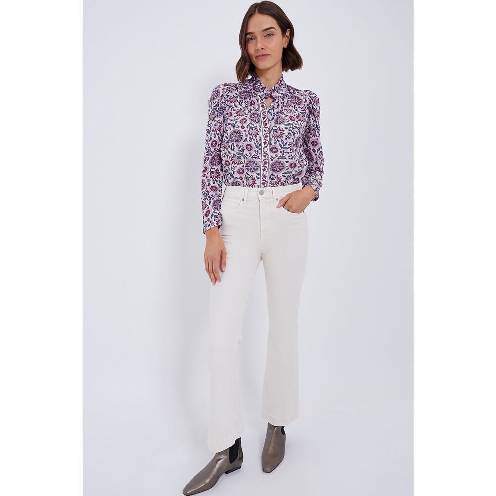 VERONICA BEARD Carson High Rise Ankle Flare - Ecru Size 28 NWT D0074 - Picture 6 of 7